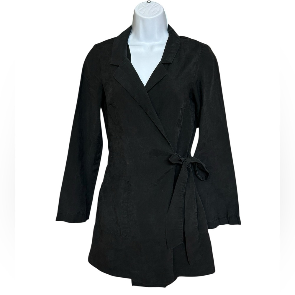 Zara TRF Womens Belted Romper Size XS Black Playsuit Sexy Dark Witchy